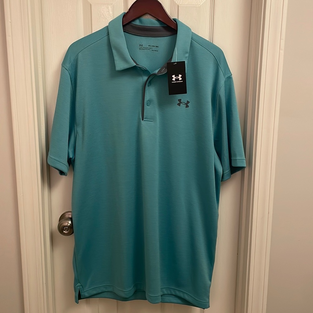 Men’s 2XL Under Armour Heatgear Loose Polo Teal